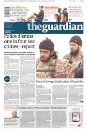 The Guardian () Newspaper Front Page for 18 November 2014
