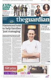 The Guardian () Newspaper Front Page for 18 November 2016