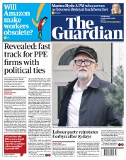 The Guardian () Newspaper Front Page for 18 November 2020