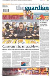 The Guardian () Newspaper Front Page for 18 December 2013