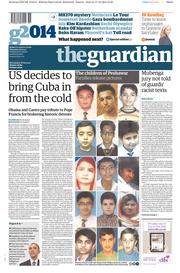 The Guardian () Newspaper Front Page for 18 December 2014