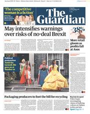 The Guardian () Newspaper Front Page for 18 December 2018