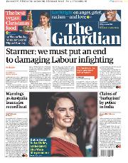 The Guardian () Newspaper Front Page for 18 December 2019