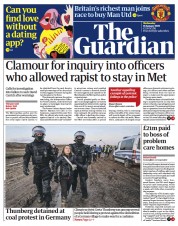 The Guardian () Newspaper Front Page for 18 January 2023