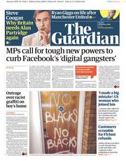 The Guardian () Newspaper Front Page for 18 February 2019
