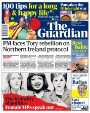 The Guardian () Newspaper Front Page for 18 February 2023