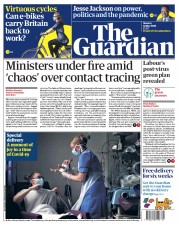The Guardian () Newspaper Front Page for 18 May 2020