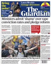 The Guardian () Newspaper Front Page for 18 June 2021
