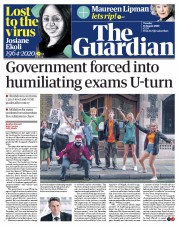 The Guardian () Newspaper Front Page for 18 August 2020