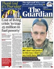 The Guardian () Newspaper Front Page for 18 August 2022