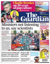 The Guardian () Newspaper Front Page for 18 September 2021