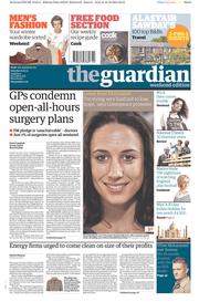 The Guardian () Newspaper Front Page for 19 October 2013