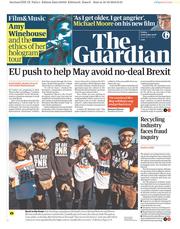 The Guardian () Newspaper Front Page for 19 October 2018