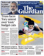 The Guardian () Newspaper Front Page for 19 October 2022