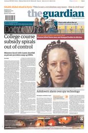 The Guardian () Newspaper Front Page for 19 November 2013