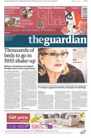 The Guardian () Newspaper Front Page for 19 November 2016