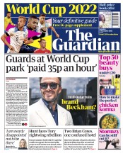 The Guardian () Newspaper Front Page for 19 November 2022