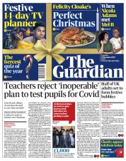 The Guardian () Newspaper Front Page for 19 December 2020