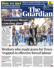 The Guardian () Newspaper Front Page for 19 December 2022