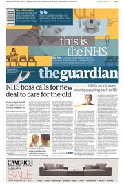 The Guardian () Newspaper Front Page for 19 January 2016