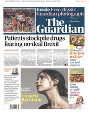 The Guardian () Newspaper Front Page for 19 January 2019