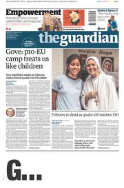 The Guardian () Newspaper Front Page for 19 April 2016