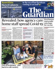 The Guardian () Newspaper Front Page for 19 May 2020