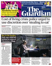 The Guardian () Newspaper Front Page for 19 May 2022