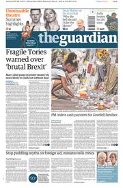 The Guardian () Newspaper Front Page for 19 June 2017