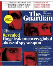 The Guardian () Newspaper Front Page for 19 July 2021