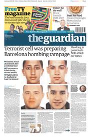The Guardian () Newspaper Front Page for 19 August 2017