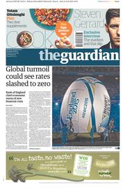 The Guardian () Newspaper Front Page for 19 September 2015