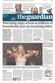 The Guardian () Newspaper Front Page for 19 September 2017