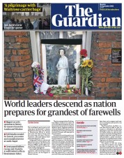 The Guardian () Newspaper Front Page for 19 September 2022