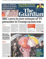 The Guardian () Newspaper Front Page for 1 October 2019