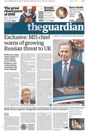 The Guardian () Newspaper Front Page for 1 November 2016