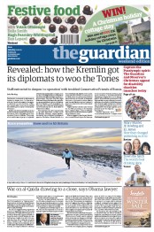 The Guardian () Newspaper Front Page for 1 December 2012