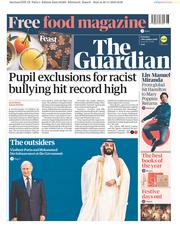 The Guardian () Newspaper Front Page for 1 December 2018
