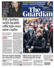 The Guardian () Newspaper Front Page for 1 December 2021
