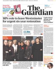 The Guardian () Newspaper Front Page for 1 February 2018
