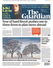 The Guardian () Newspaper Front Page for 1 February 2019