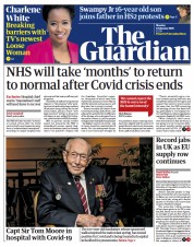 The Guardian () Newspaper Front Page for 1 February 2021
