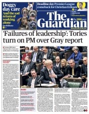 The Guardian () Newspaper Front Page for 1 February 2022