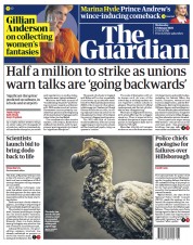 The Guardian () Newspaper Front Page for 1 February 2023