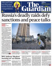 The Guardian () Newspaper Front Page for 1 March 2022
