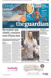 The Guardian () Newspaper Front Page for 1 April 2017