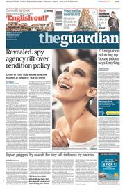 The Guardian () Newspaper Front Page for 1 June 2016