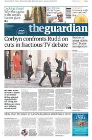 The Guardian () Newspaper Front Page for 1 June 2017
