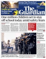 The Guardian () Newspaper Front Page for 1 June 2020