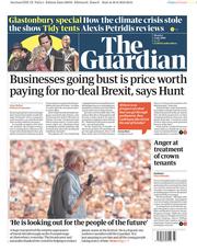 The Guardian () Newspaper Front Page for 1 July 2019